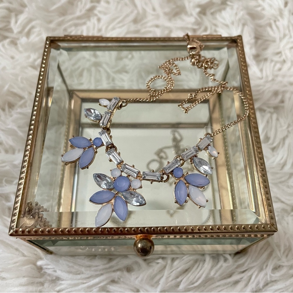 3/$45 Blue Gem Statement Necklace